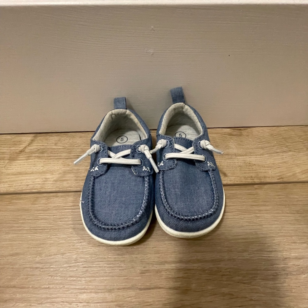 Cat & Jack Denim Blue Kids Moccasins